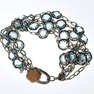 Tacori Island Rains Sky Blue Topaz Sterling Silver & 18k Gold 7-Inch Bracelet